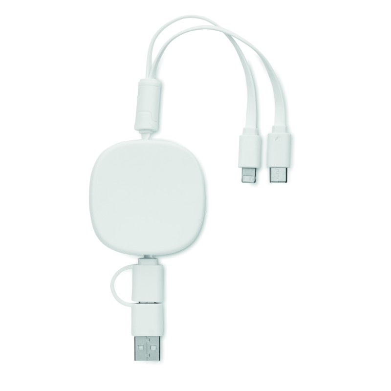 Cable de carga retráctil con bambú Togobam
