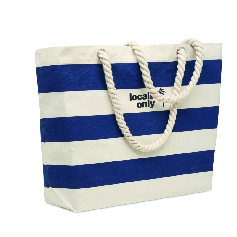 Bolsa de playa de algodón a rayas Heaven Stripe