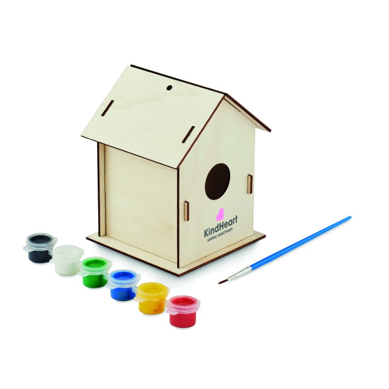 Kit de pajarera de madera para pintar Painthouse