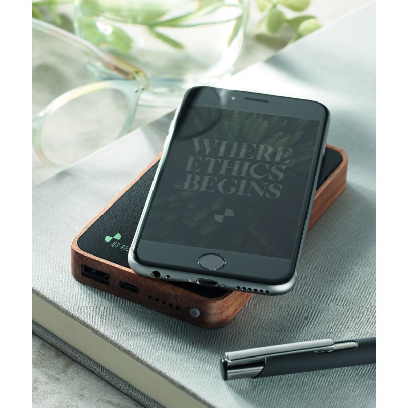 Powerbank inalámbrico de acacia Acapow 4000 mAh