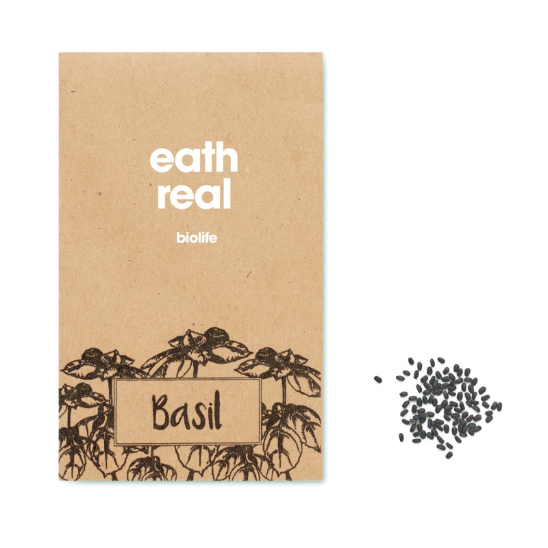 Sobre con semillas de albahaca Basilop