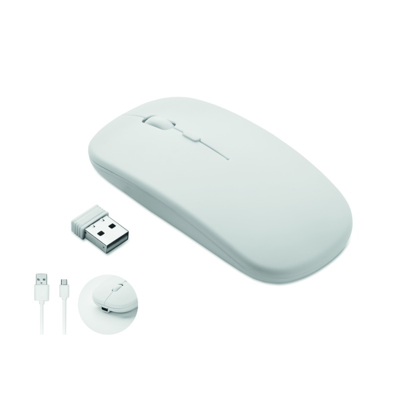Ratón óptico inalámbrico recargable Curvy C