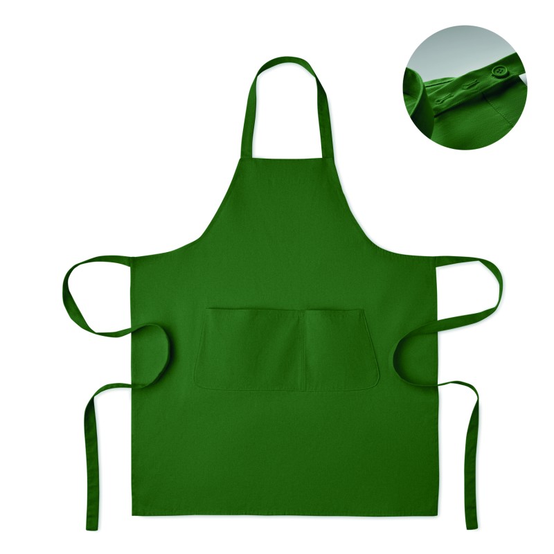 Delantal con peto de algodón orgánico Gamma