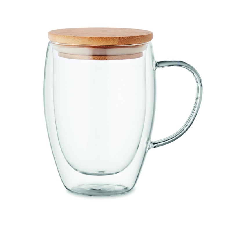 Taza de vidrio de doble pared Tirol 350 ml