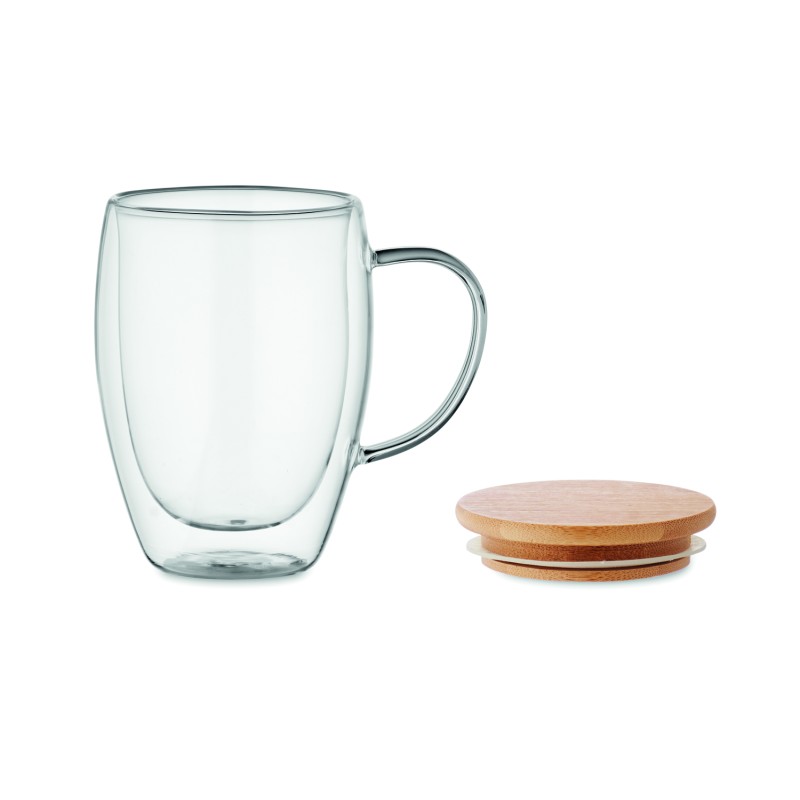 Taza de vidrio de doble pared Tirol 350 ml
