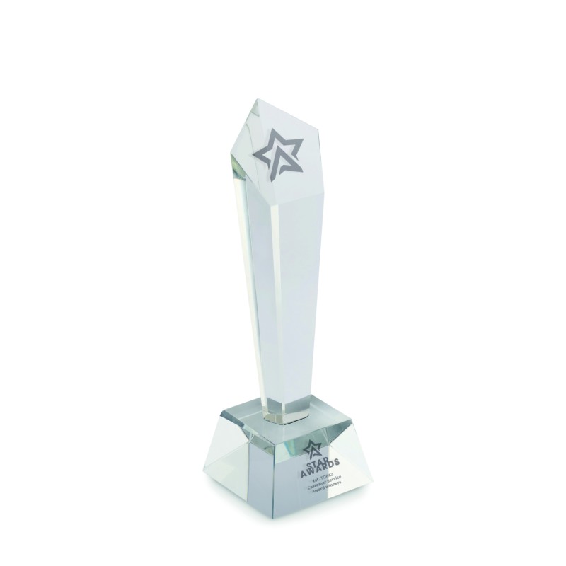Trofeo de cristal con caja Diaward