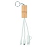 Llavero de bambú con cable de carga Clauerc