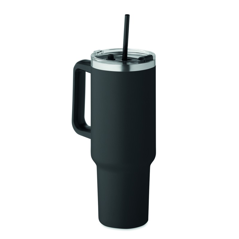 Vaso térmico de doble pared con pajita Suma 1200 ml