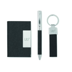 Set de regalo bolígrafo, llavero y tarjetero Scribi 3
