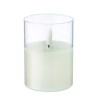 Vela LED de cera con soporte de cristal Xandle+