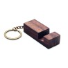 Llavero de madera con soporte para móvil Code