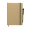 Libreta A5 de cartón reciclado con bolígrafo Caratil