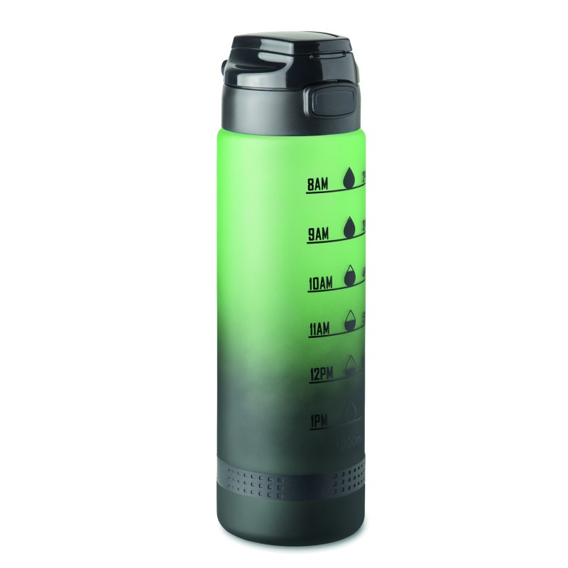 Botella deportiva RPET con marcador de horas Level 1 L