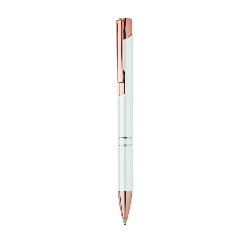Bolígrafo de aluminio reciclado con pulsador Bern Rose