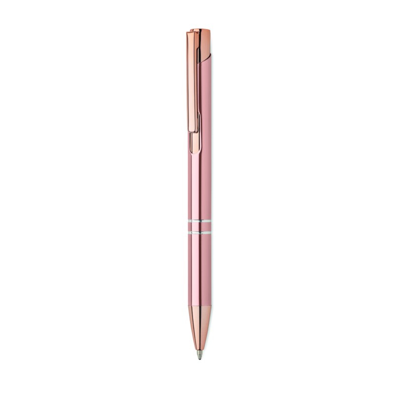 Bolígrafo de aluminio reciclado con pulsador Bern Rose