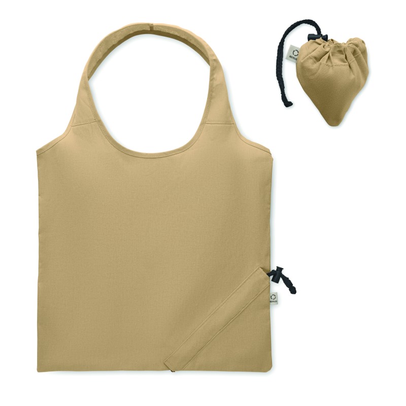 Bolsa plegable de algodón reciclado de color Carrie Colour