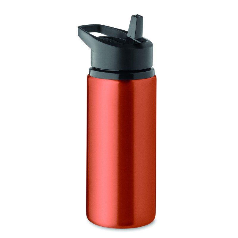 Botella de acero reciclado con pajita Spot 500 ml