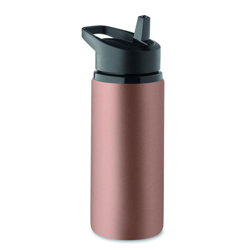 Botella de acero reciclado con pajita Spot 500 ml