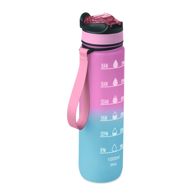 Botella deportiva RPET con pajita Activate 1 L