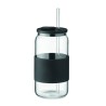 Vaso de borosilicato con pajita Borosip 550 ml