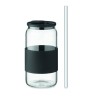 Vaso de borosilicato con pajita Borosip 550 ml