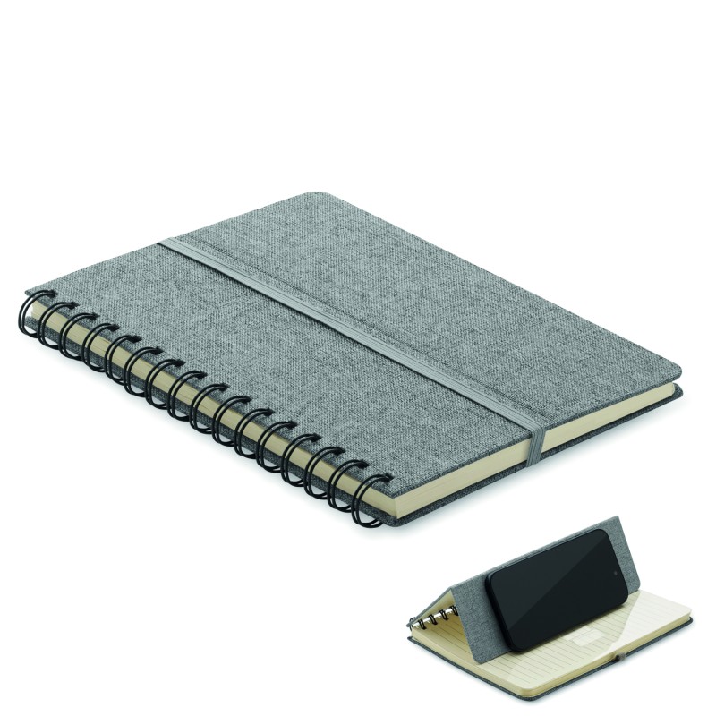 Libreta A5 con soporte para móvil Strata