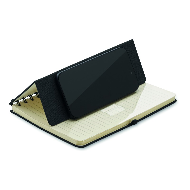 Libreta A5 con soporte para móvil Strata