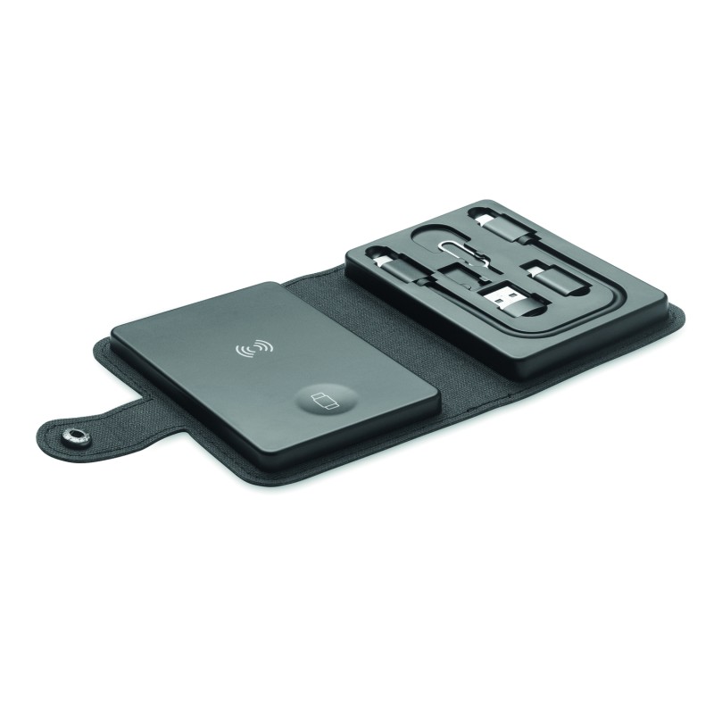 Set de cables 4 en 1 con cargador inalámbrico Cawatt
