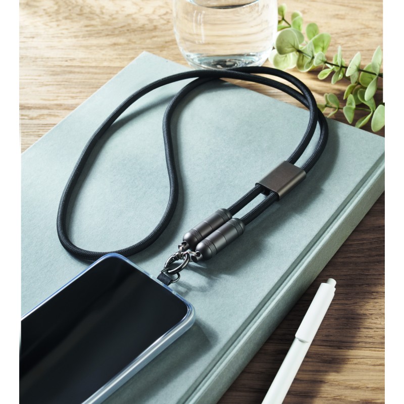 Lanyard para móvil con cable de carga Shaka