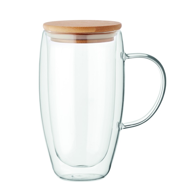 Taza de cristal de doble pared Terol 450 ml