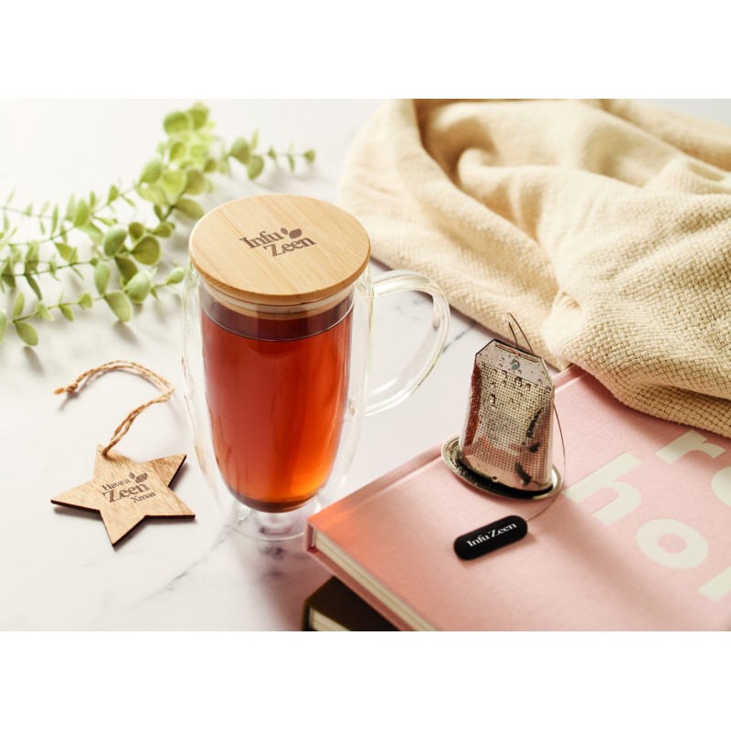 Taza de cristal de doble pared Terol 450 ml