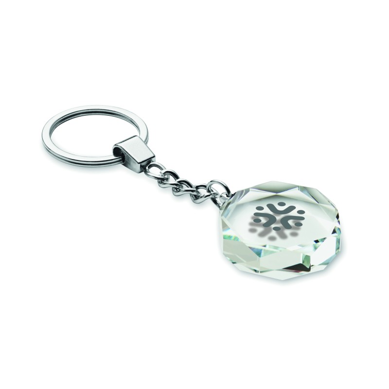 Llavero redondo de cristal Roundward