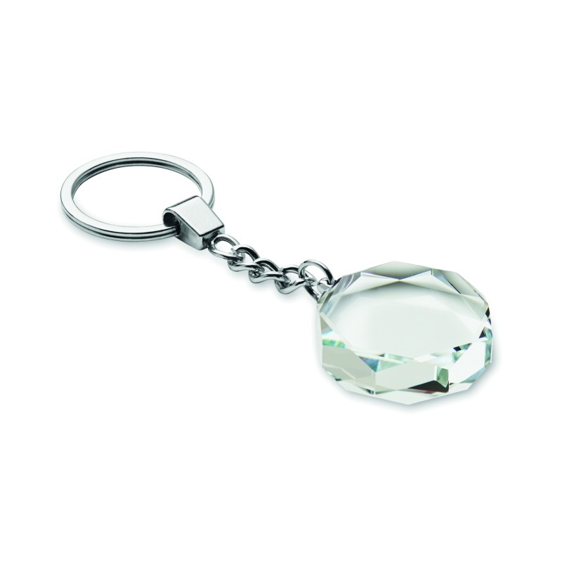 Llavero redondo de cristal Roundward