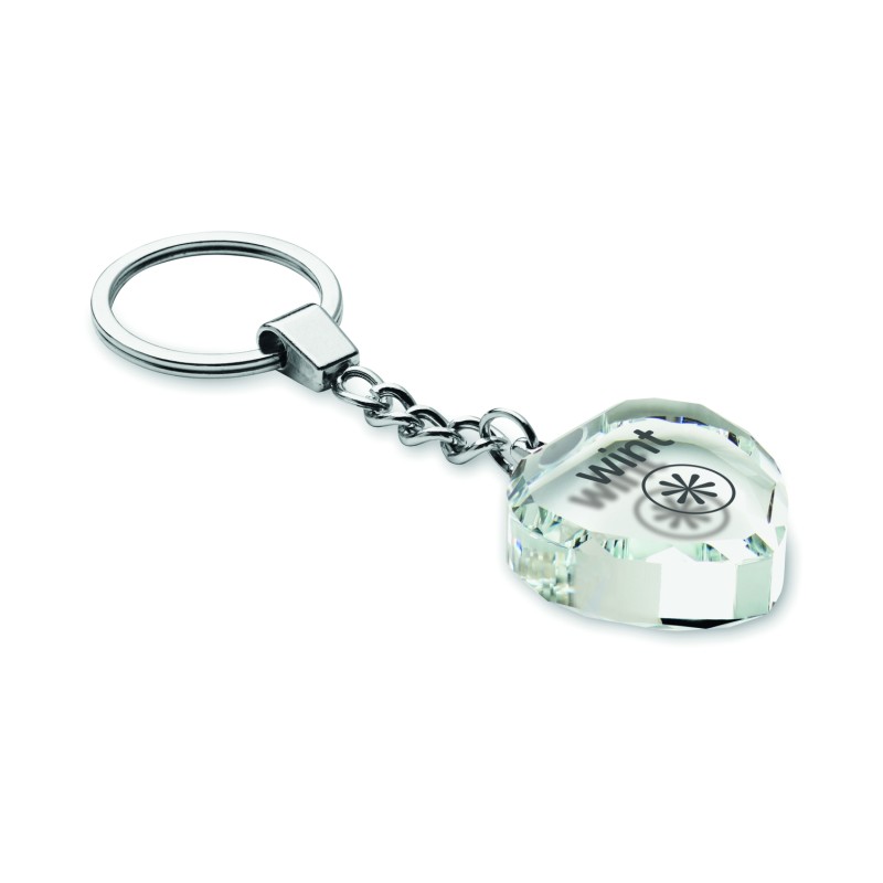 Llavero de cristal con forma de corazón Heartward