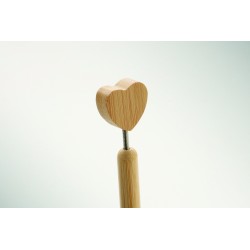 Bolígrafo de bambú con corazón Corapen