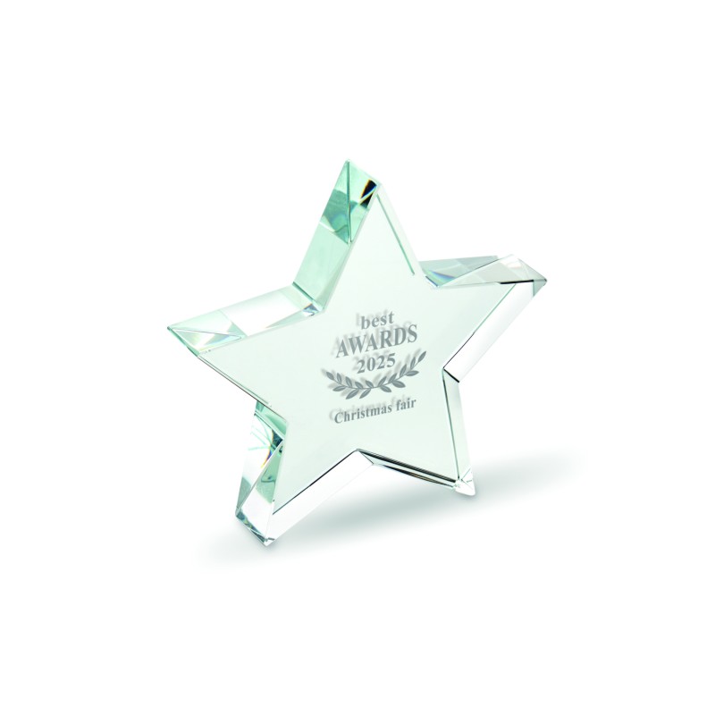 Trofeo de cristal con forma de estrella Starward