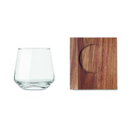Set de vaso de whisky con posavasos Drinks 200 ml