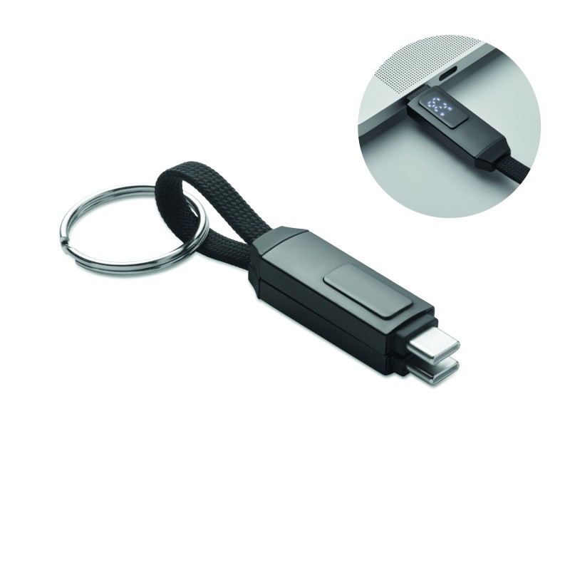 Llavero con cable de carga tipo C Keysto