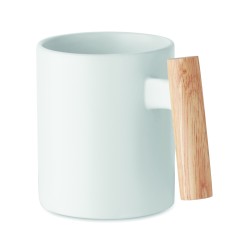 Taza de cerámica con asa de madera Crenate 320 ml