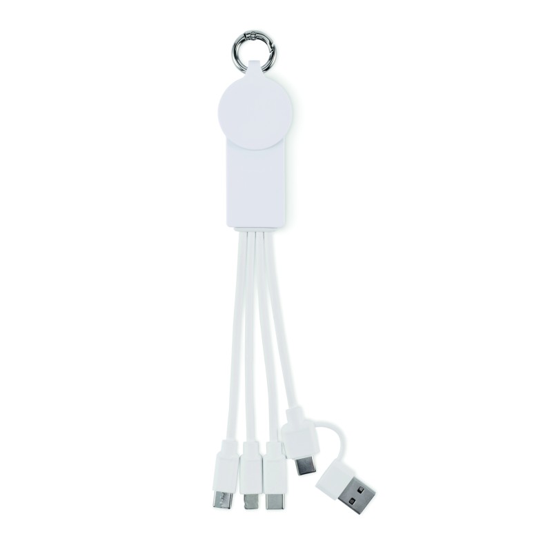 Llavero con cable de carga multipuerto Icab