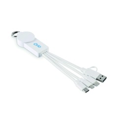 Llavero con cable de carga multipuerto Icab
