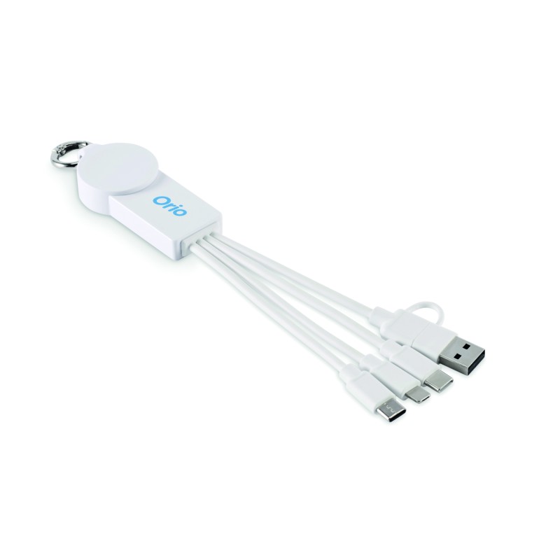 Llavero con cable de carga multipuerto Icab