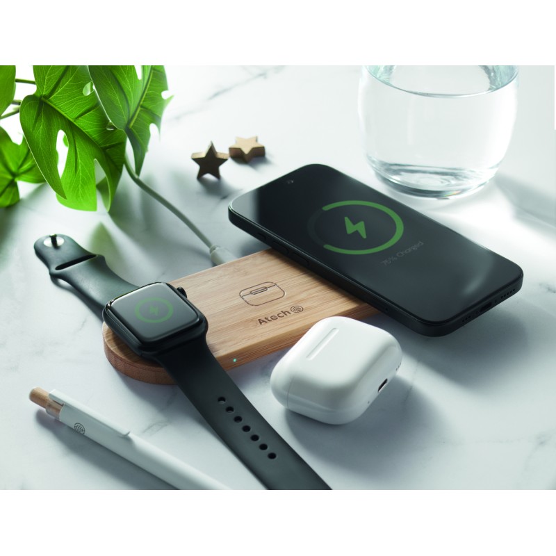 Cargador inalámbrico 3 en 1 Recpad 15 W