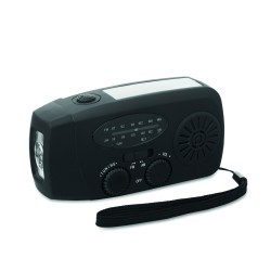Radio port&aacute;til con linterna...
