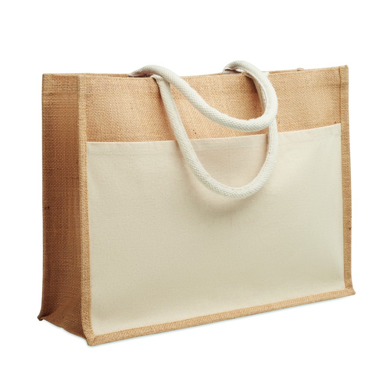 Bolsa de la compra de yute y algodón Baga