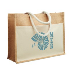 Bolsa de la compra de yute y algodón Baga