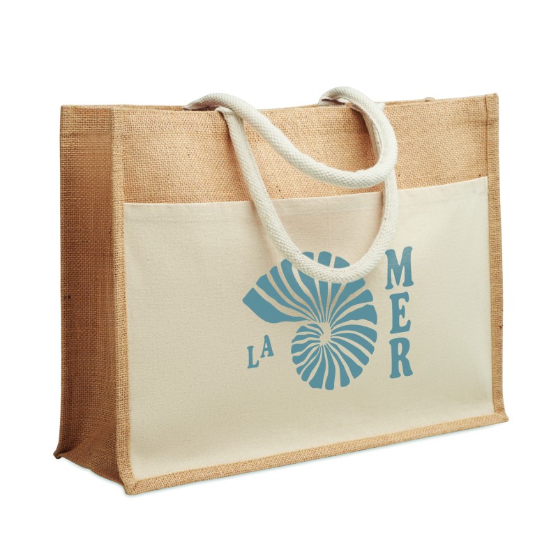 Bolsa de la compra de yute y algodón Baga