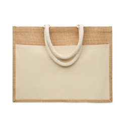 Bolsa de la compra de yute y algodón Baga