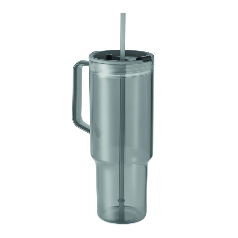 Vaso de RPET con pajita Mugora 1200 ml