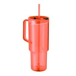 Vaso de RPET con pajita Mugora 1200 ml